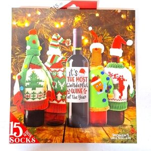 NEW! 'The Most Wonderful Wine of the Year' 15 Days of Socks Advent Calendar